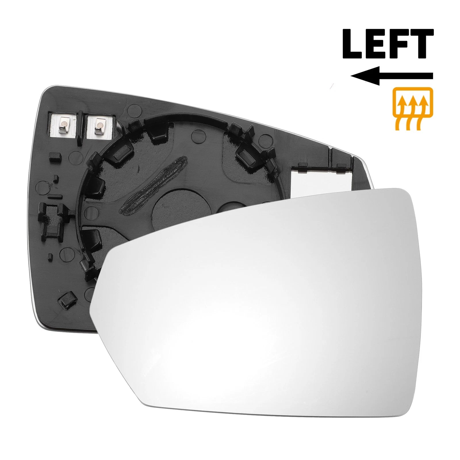 Heated Left Side Mirror Glass Replacement for Volkswagen Polo (2017–2023)
