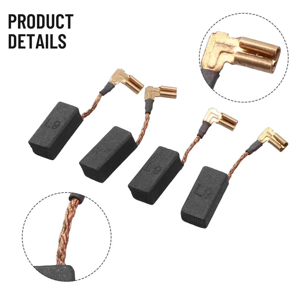 Set of 4 Carbon Brushes for Angle Grinder DWE4120