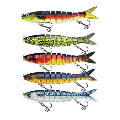 5pcs Multi Jointed Wobblers for Pike Fishing Lures