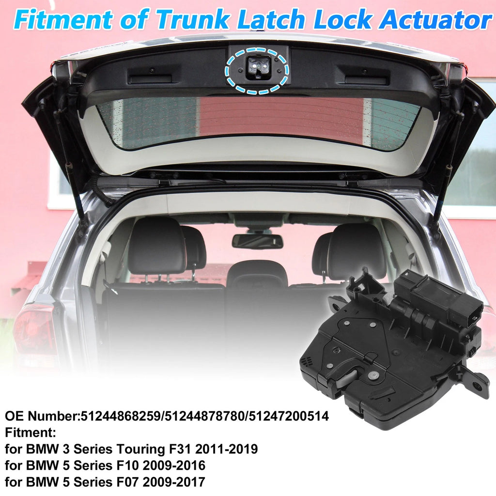 Rear Trunk Latch Lock Actuator Replacement for BMW 3 Series Touring F31 (2011–2019)