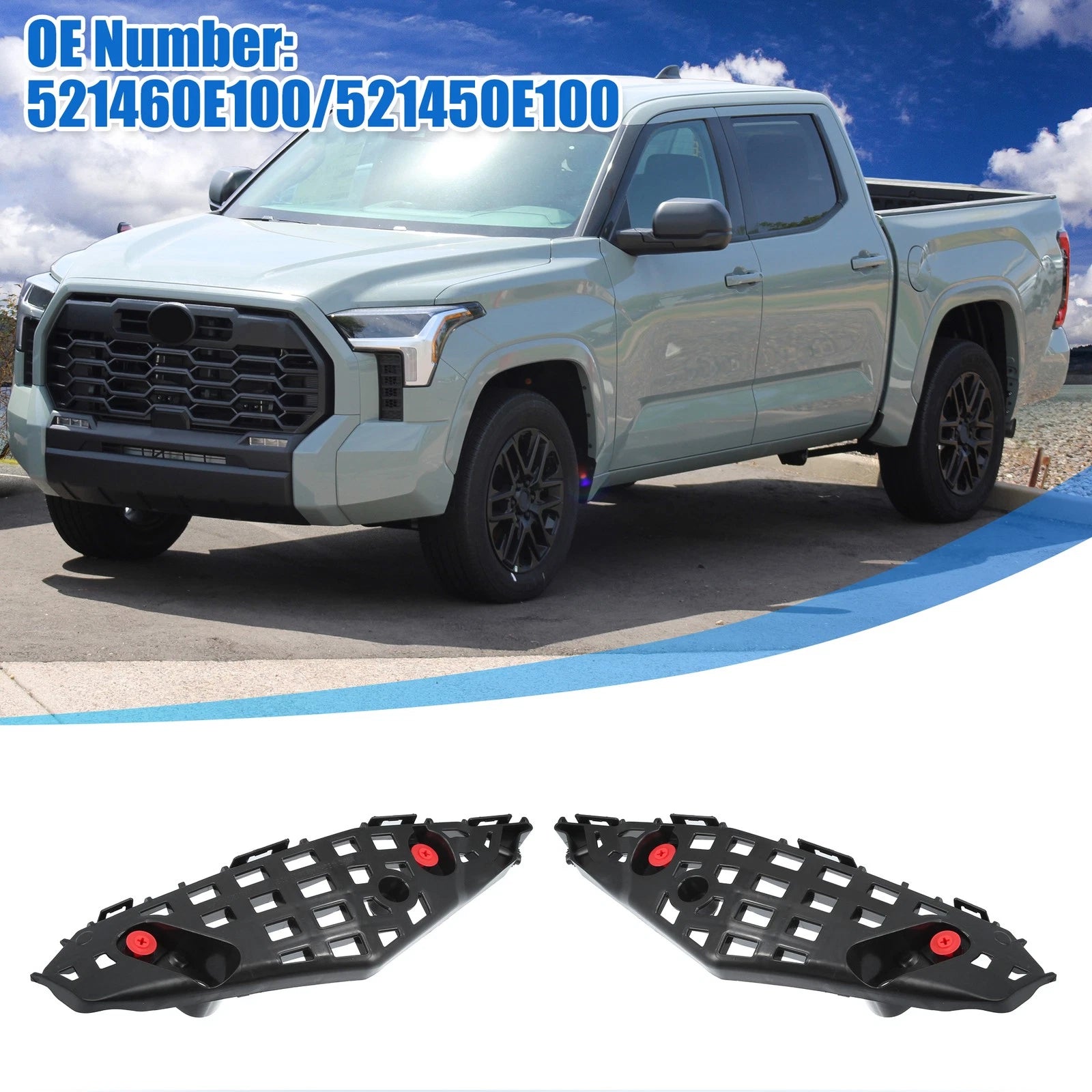 Bumper Bracket Retainer Spacer Mounting Support Pair for Toyota (2005–2015)