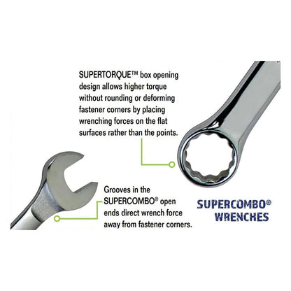 Set of 11 SAE Combination Wrenches for Automotive Use