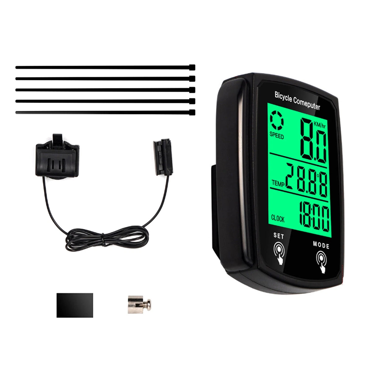 Waterproof Wired LCD Digital Speedometer Odometer for Bicycle