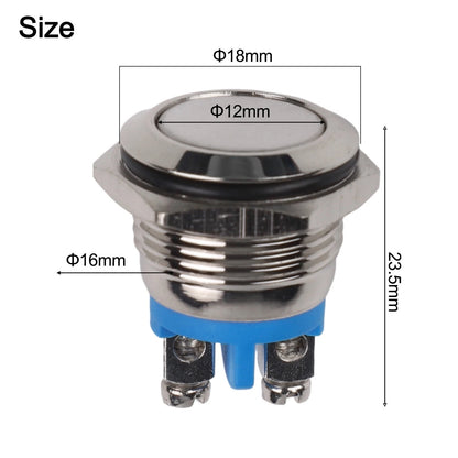12V Waterproof Momentary Switch for Car Accessories (16mm)