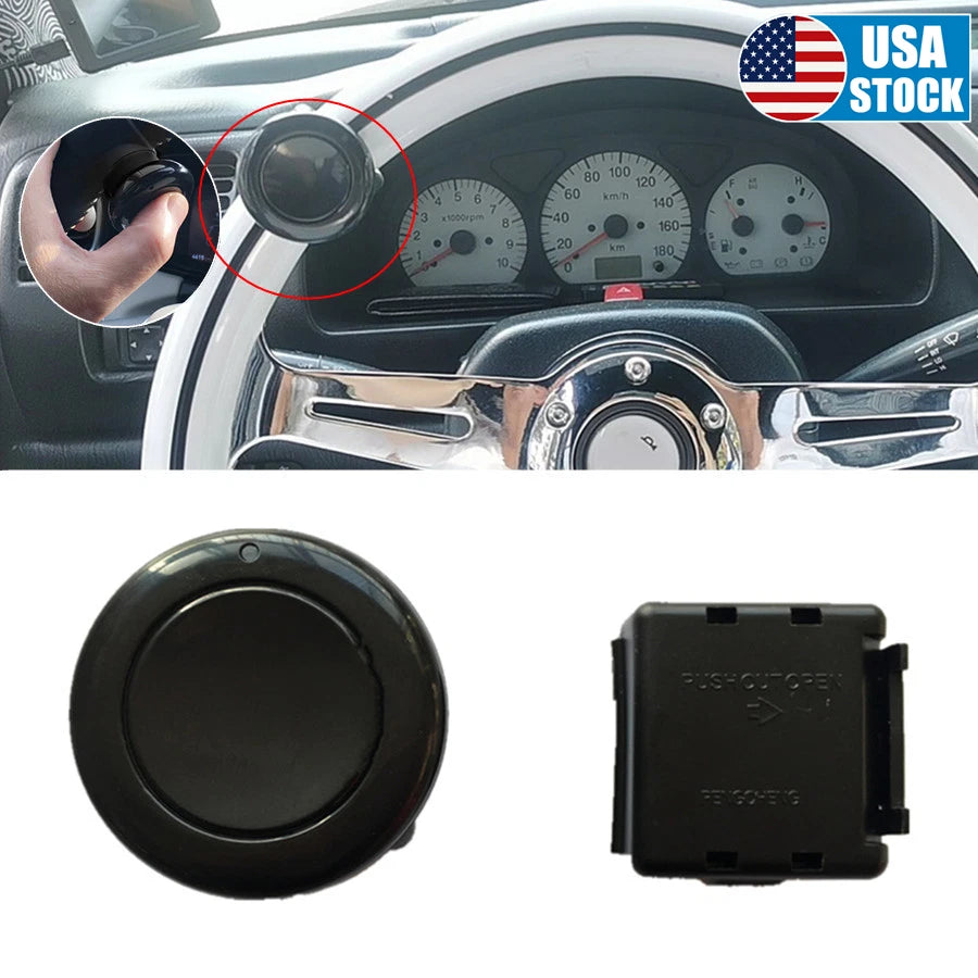 Wireless Thumb Press Horn Button and Receiver Kit for Hot Rod (12V)