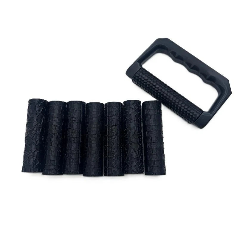9 Piece Clay Art Roller Kit with 8 Patterned Rollers & Non-Slip Handle