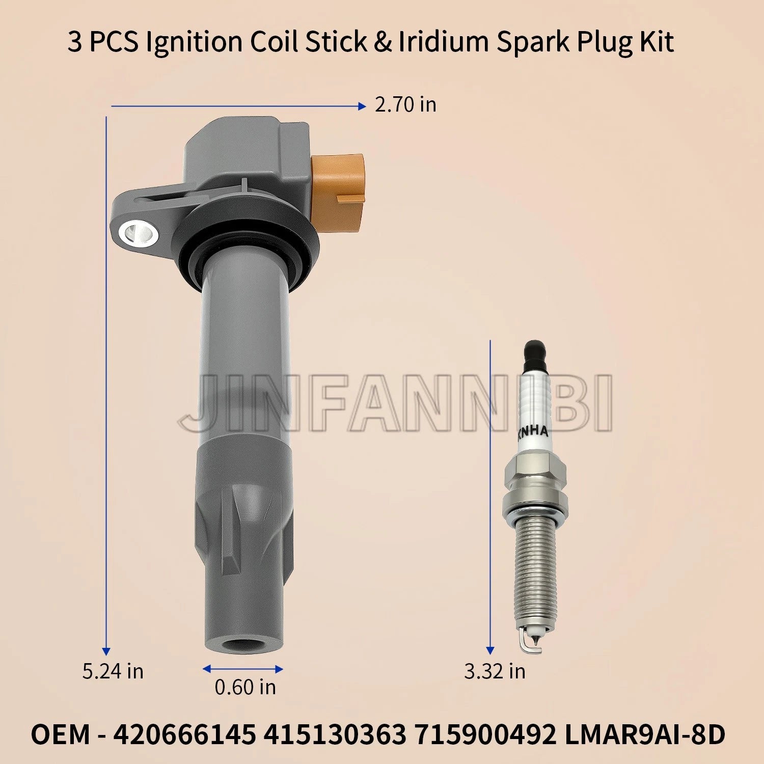 3 Ignition Coils & Spark Plug Kit for Can-Am Maverick X3 Max R/RR (2017–2023)
