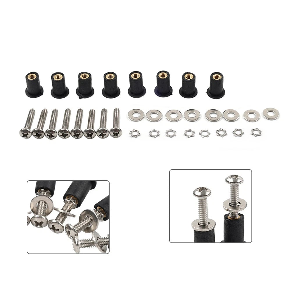 8PCS Headlight Bucket Nacelle Kit for Harley (Fits )