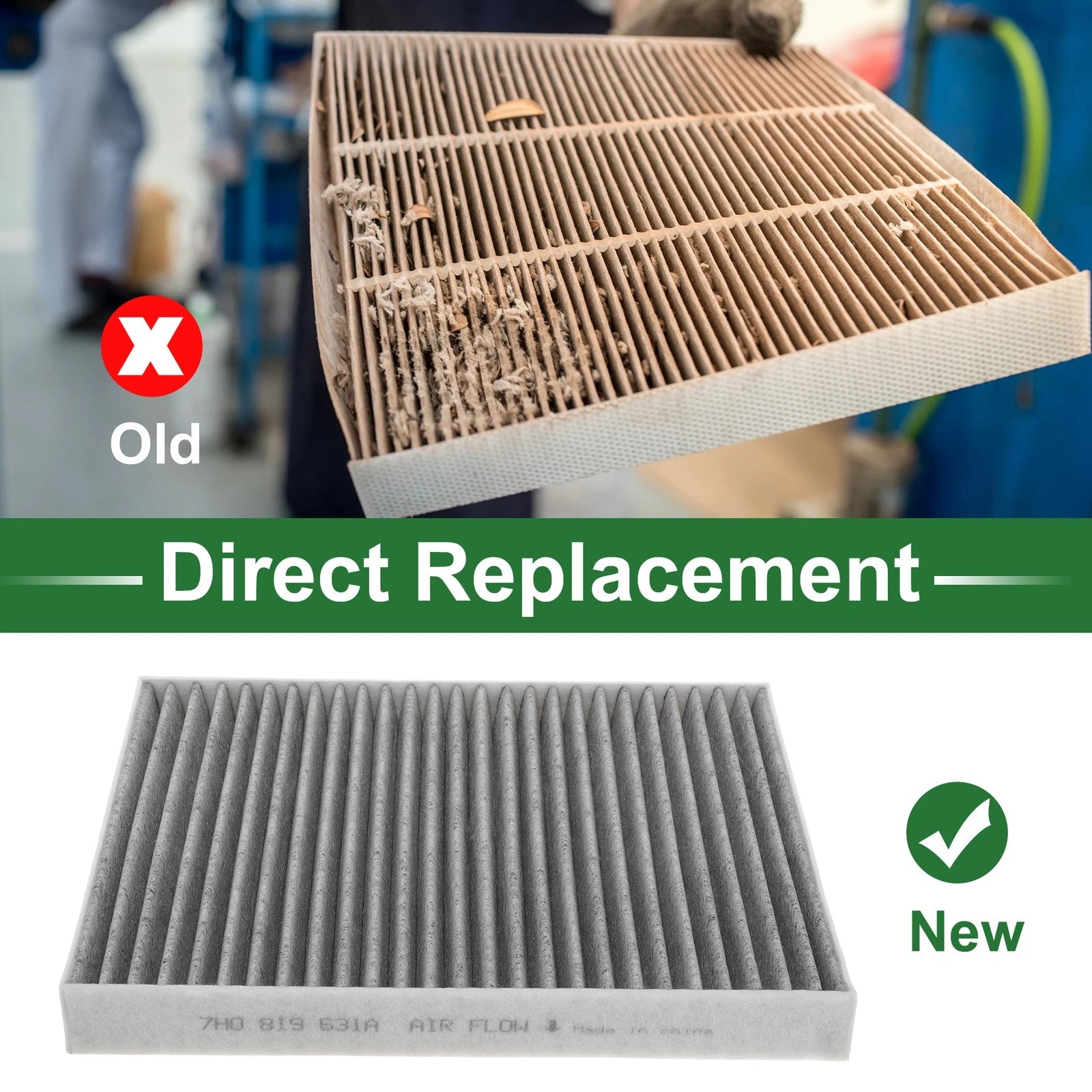 Cabin Air Filter No.95581963100 for Audi Q7 (2009–2012) 1 Pc
