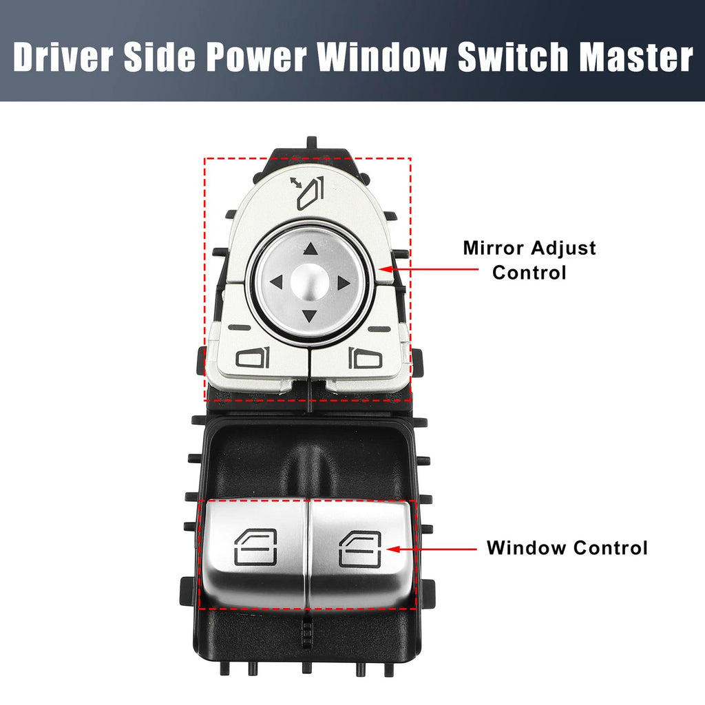 Power Window Switch Driver Side for Mercedes-Benz C300 C43 (2015–2018)