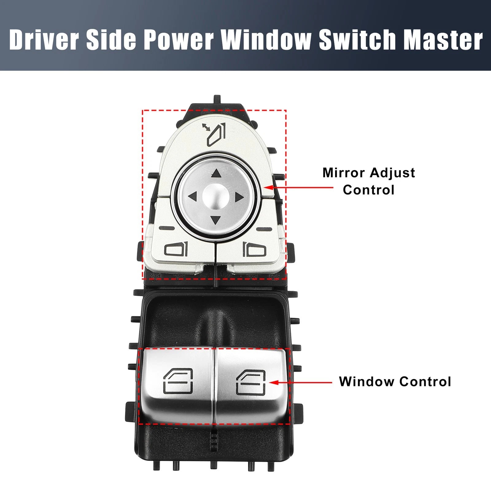 Power Window Switch Driver Side for Mercedes-Benz C300 C43 (2015–2018)