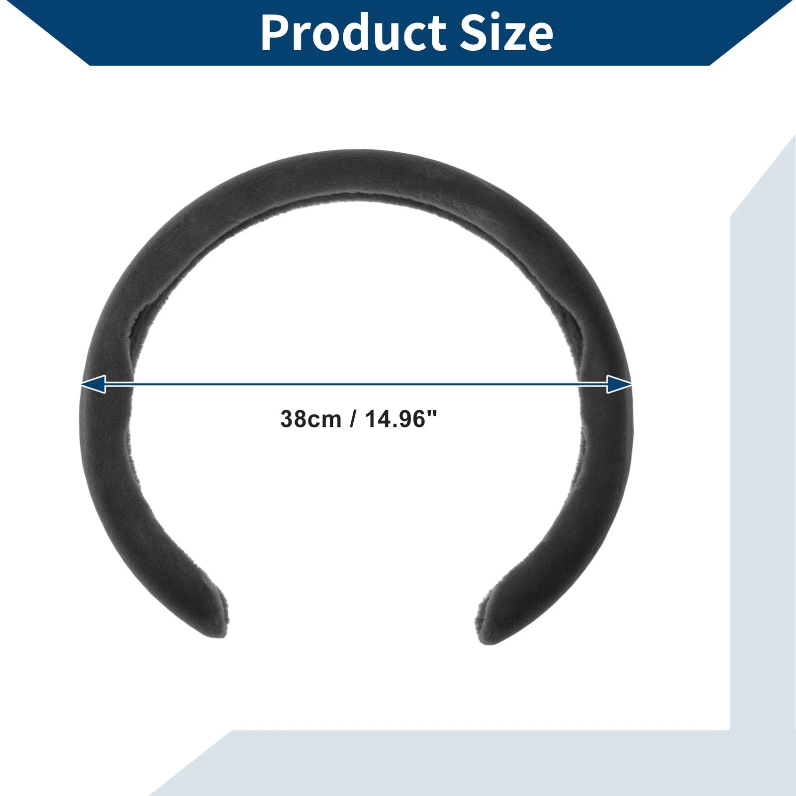 Steering Wheel Cover for Car (14.96", Deep Gray)