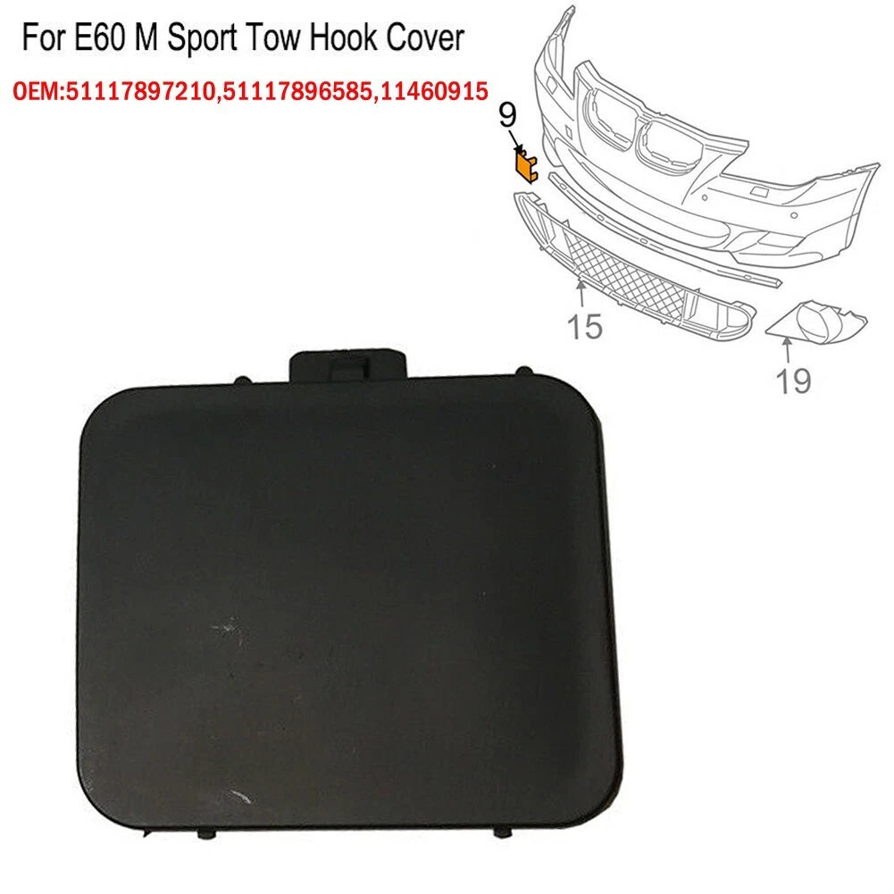 Front Bumper Tow Hook Cover Cap for BMW E60 M Sport (2008–2010)