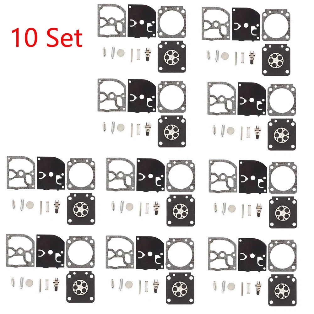 Set of 10 Carburetor Gasket Kit for Zama RB-129 C1M-W26A C1M-W26B C1M-W26C