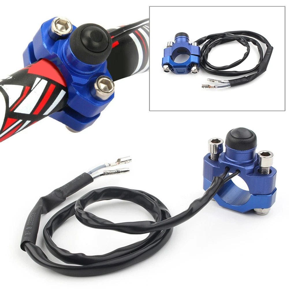 Rotating Bar Clamp Start Stop Kill Switch Button for Universal 7/8" Handlebar