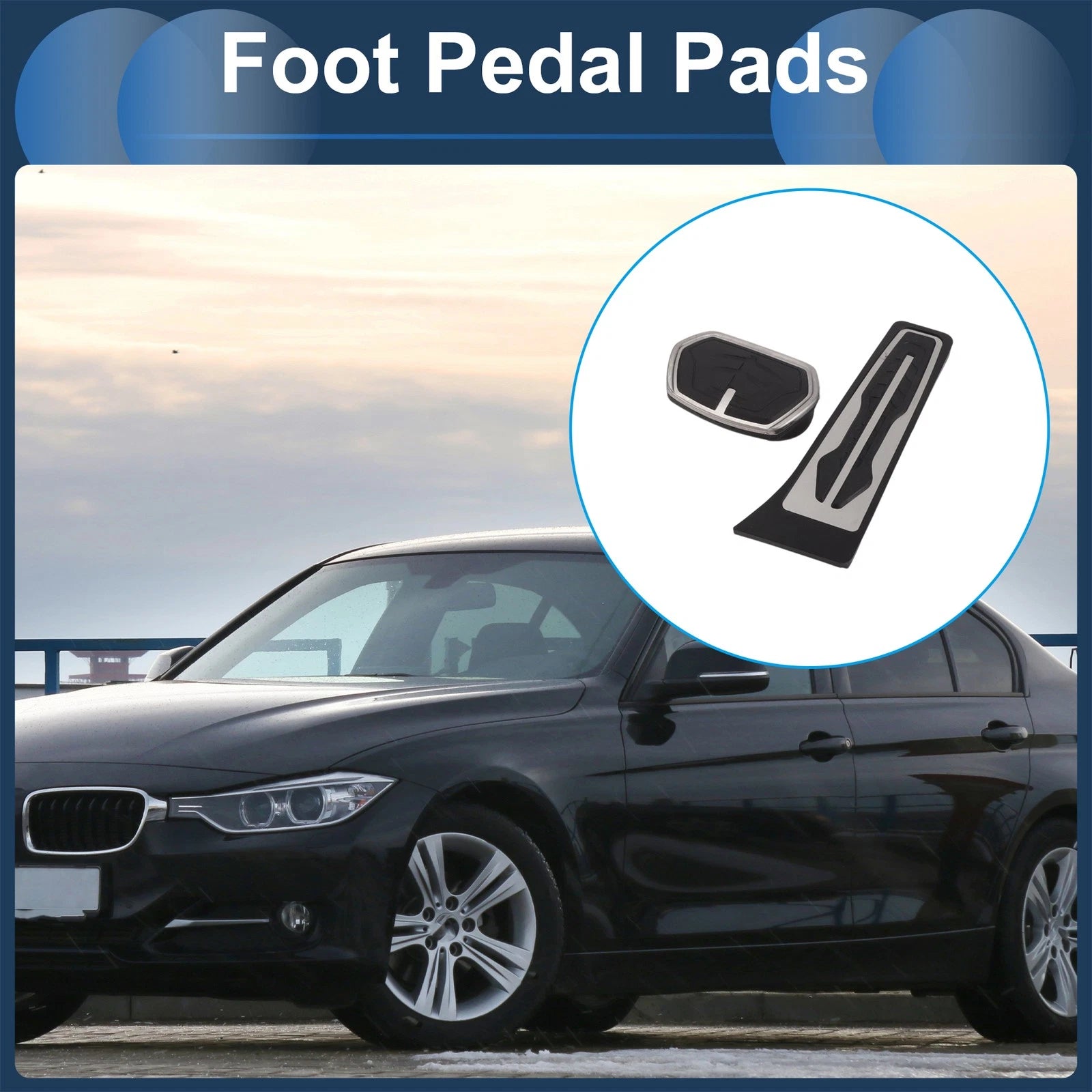 Foot Accelerator Pedal Covers Replacement Set for BMW X1 (F48) 2016-2022
