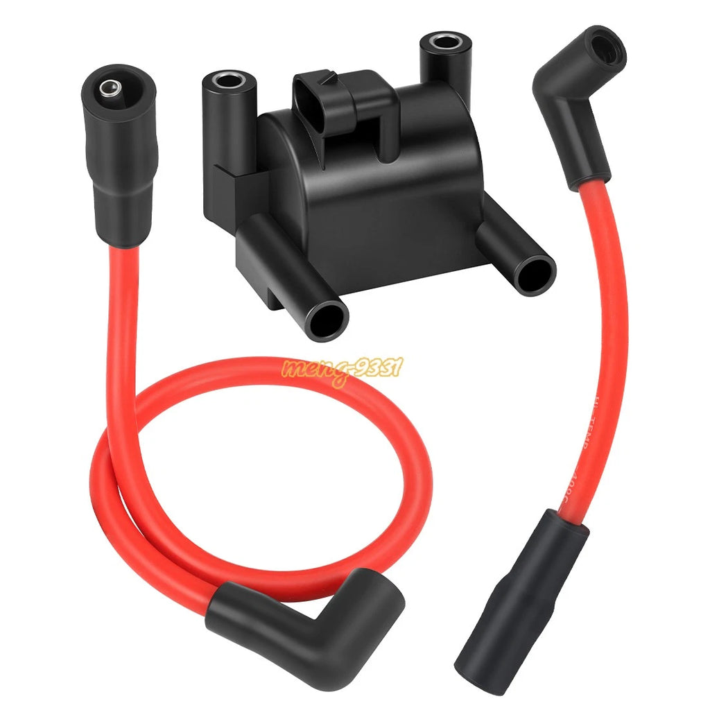 Ignition Coil & Spark Plug Wire Cap for Harley Dyna FXD FLD FXST FXSB (2006–2017)