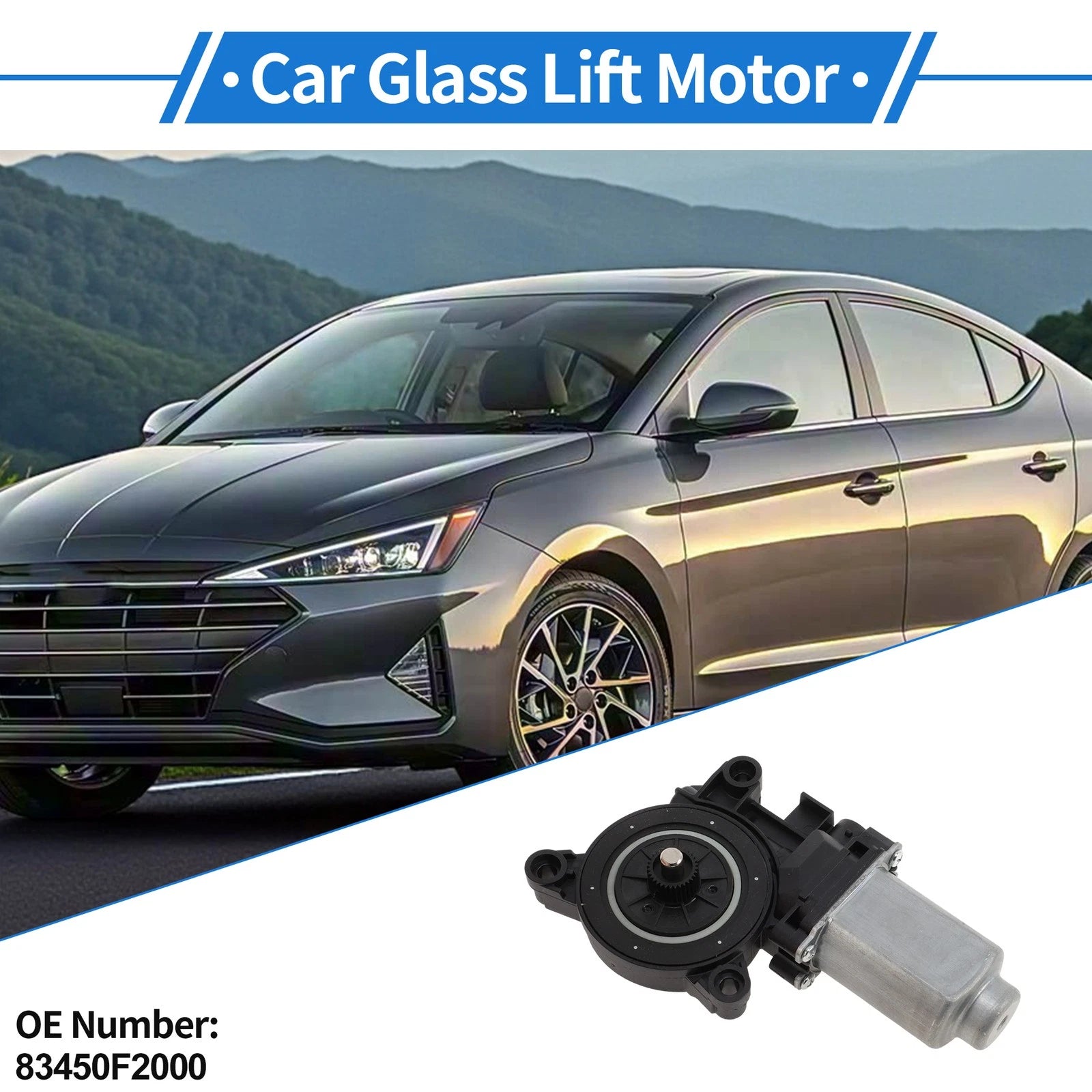 Power Window Regulator Lift Motor Replacement for Hyundai Elantra (2017–2020)