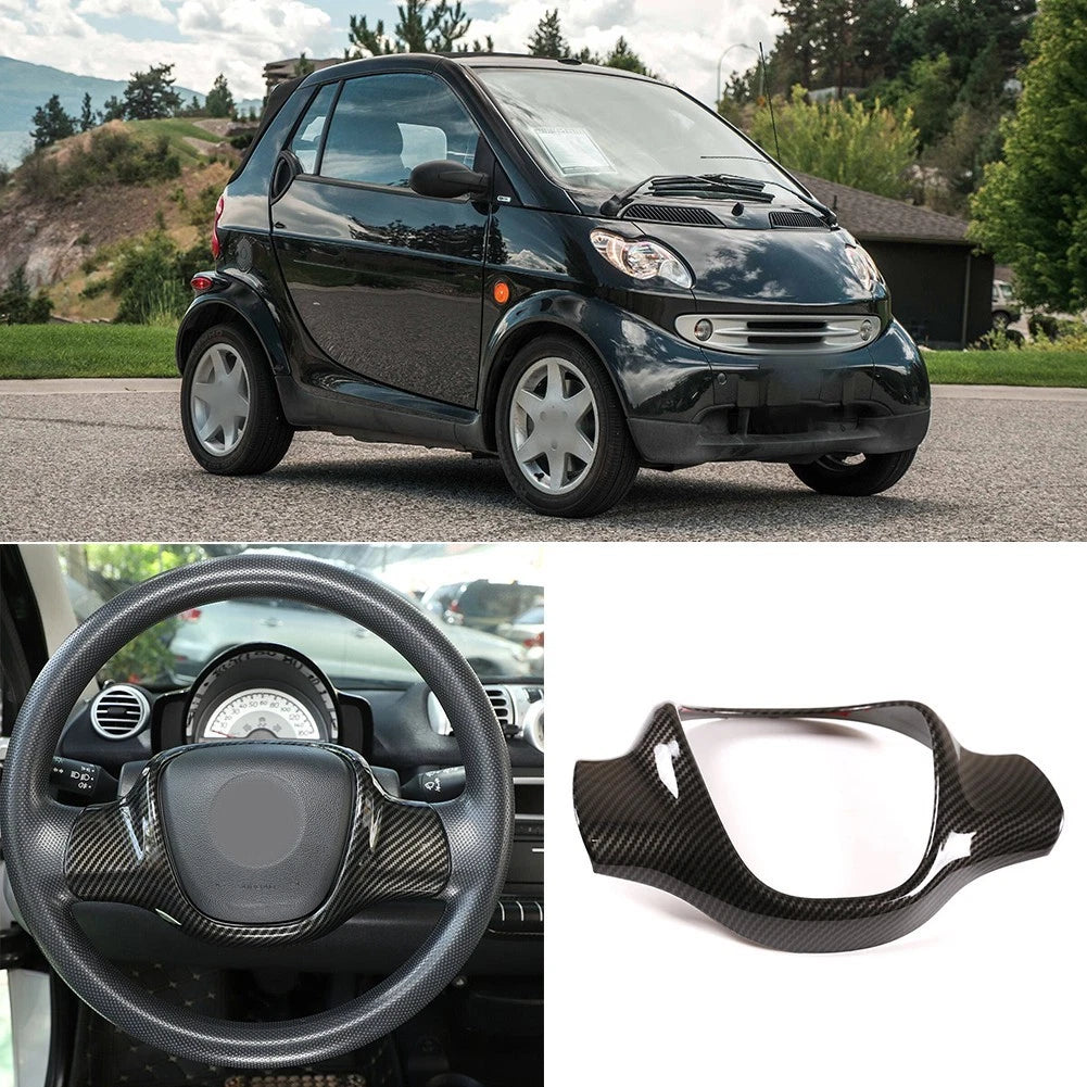 Carbon Fiber Look Steering Covers for Smart Cars (2010–2023)