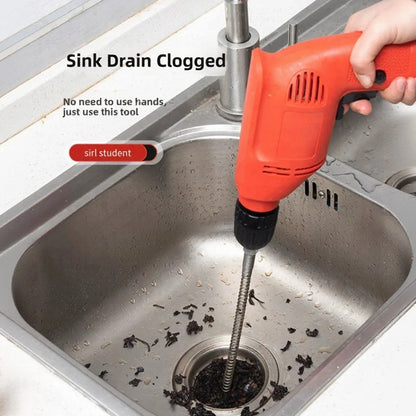 Electric Drill Drain Snake Tool for Indoor Drain Maintenance (1.5m)