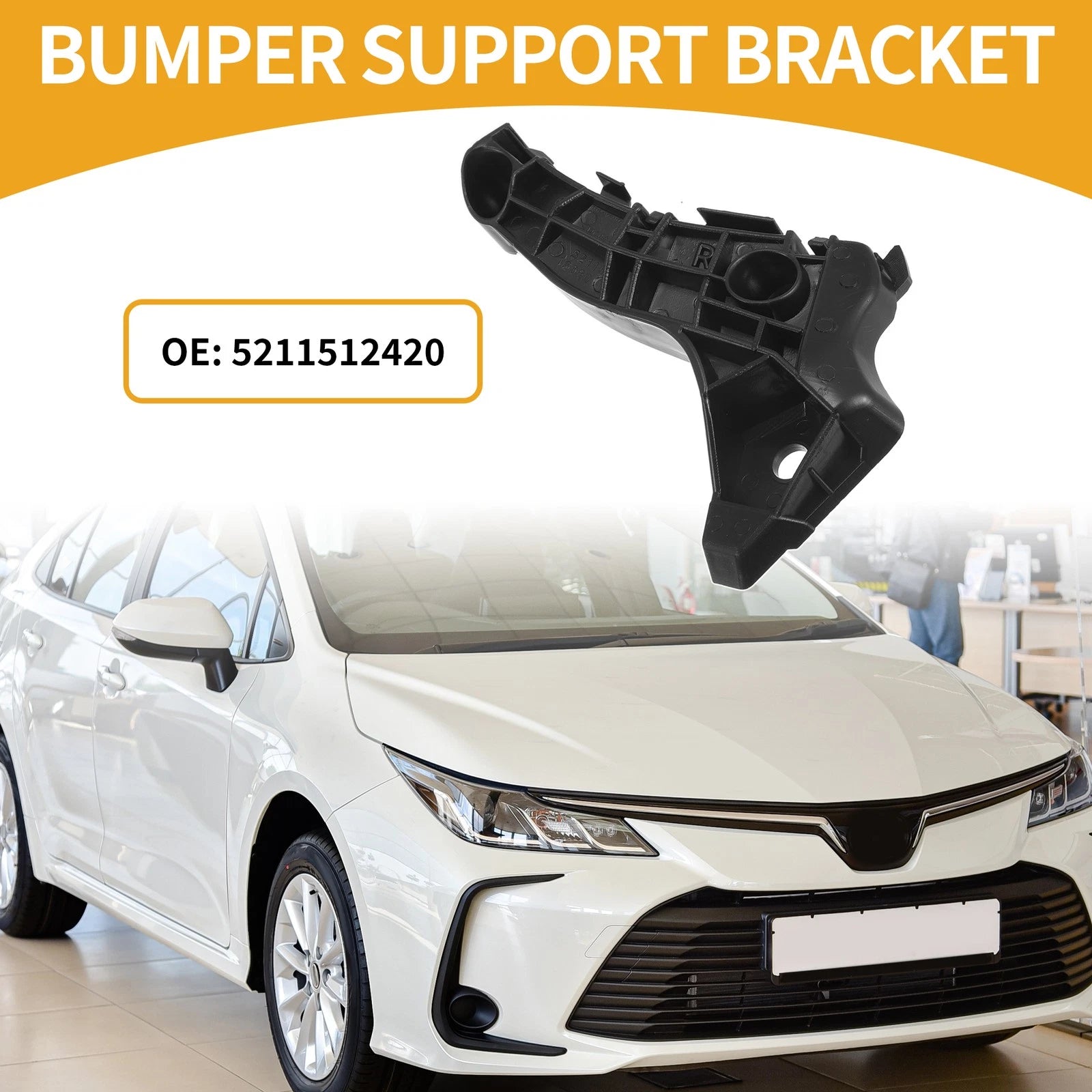 RH Side Front Bumper Support Bracket Replacement for Toyota Corolla (2004–2006)