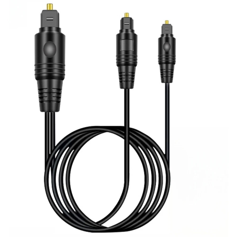 Optical Audio Splitter 1 Input 2 Output for Home Theater Setup