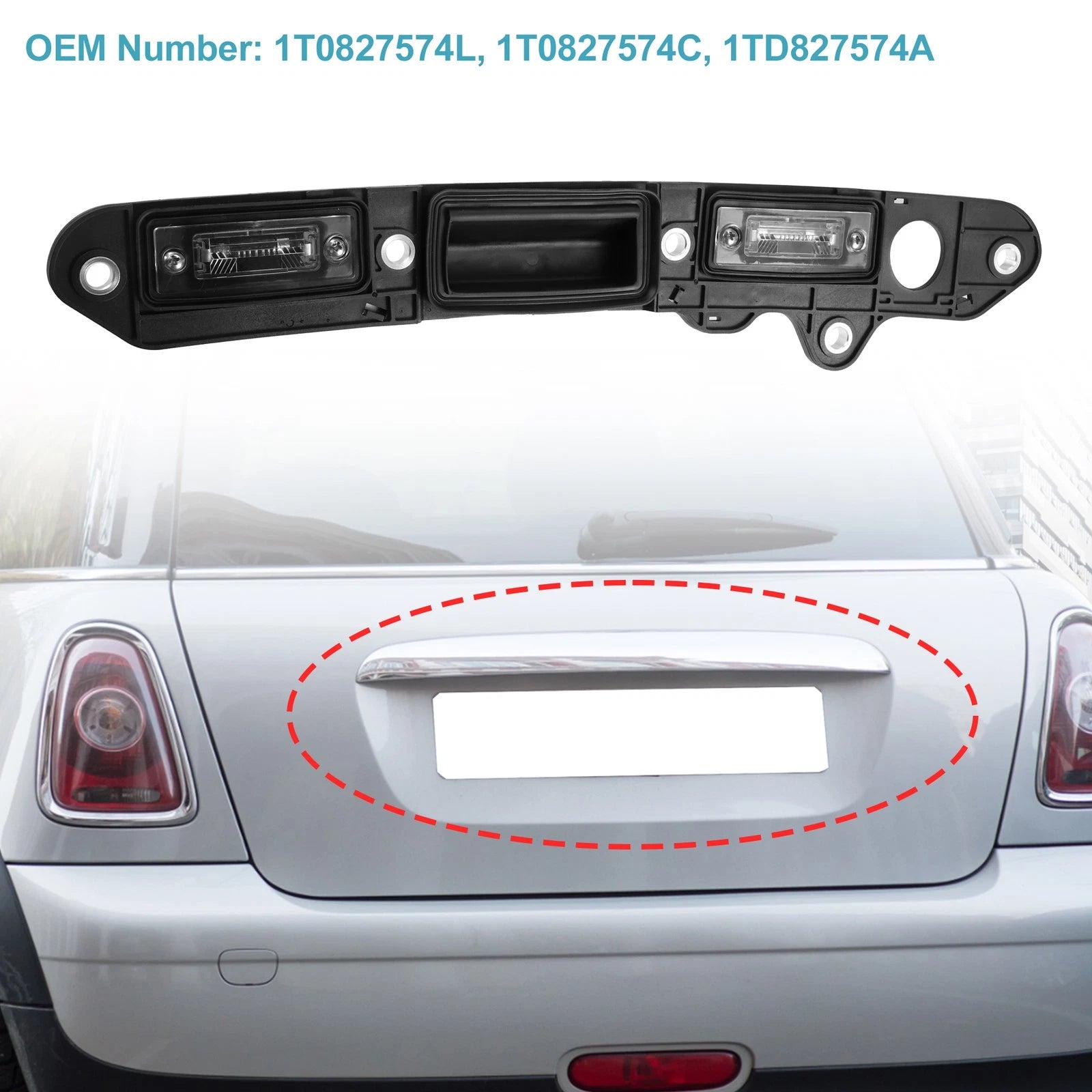 Rear Trunk Handle with Lamp Replacement for Volkswagen Passat (2015–2022)
