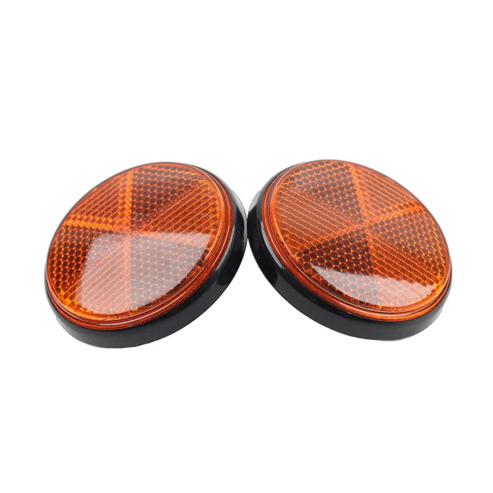 2X ABS Round Warning Reflector Side Marker for Motorcycle ATV