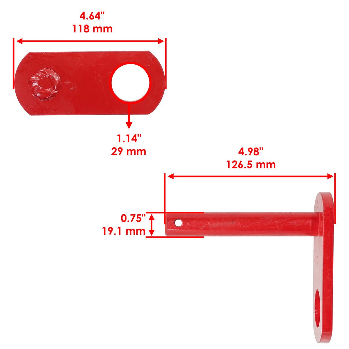 Snow Plow Receiver Pin Mount Replacement for Western (2000–2000)