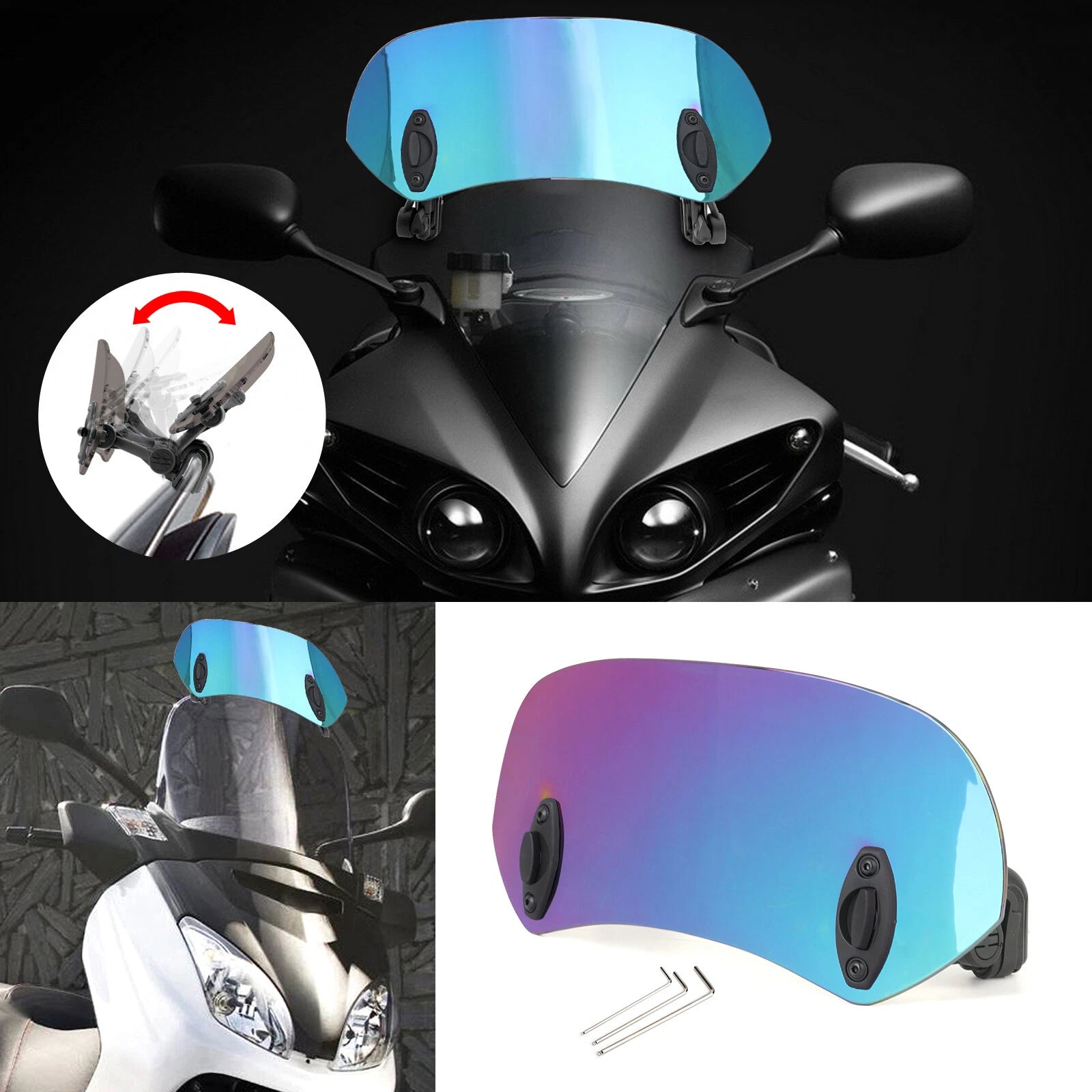 Adjustable Windshield Extension Spoiler for Iridium T9