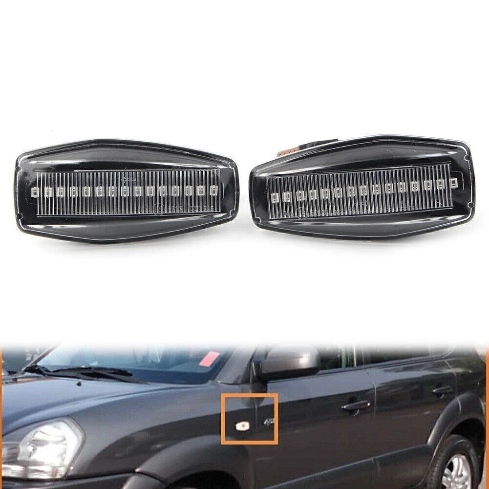 Amber LED Dynamic Clear Side Marker Light for Hyundai Elantra XD (2000–2006)