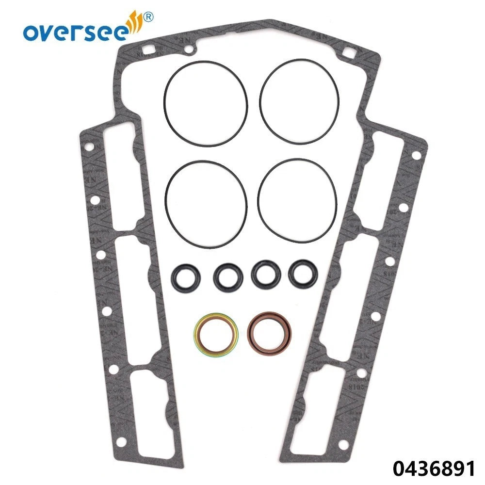 Set of 2 Power Head Gasket for Evinrude Johnson OMC V6 185HP-225HP (1978–1995) 0436891, 0777469
