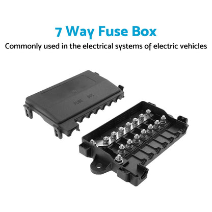 7 Way Multi Fuse Block Box Holder for Car Auto (12V–32V)