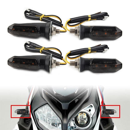 4X 12V LED Turn Signal Indicator Amber Blinker Light for Universal Motorcycle