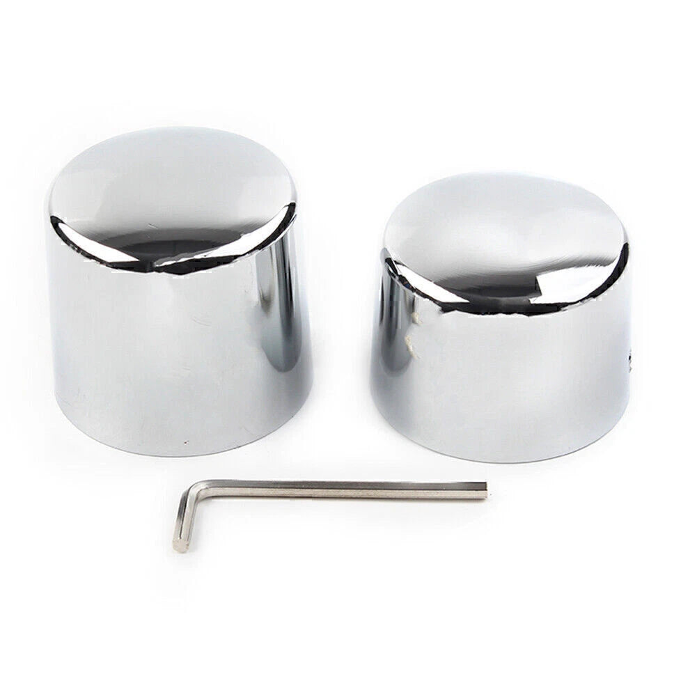 Aluminum Chrome Axle Cap Nut Cover for Harley Softail Deuce FXSTD (1999–2006)