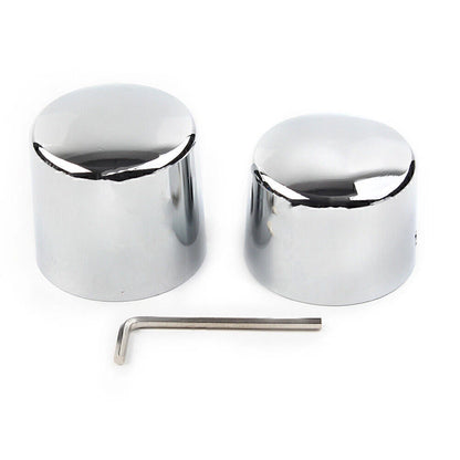 Aluminum Chrome Axle Cap Nut Cover for Harley Softail Deuce FXSTD (1999–2006)