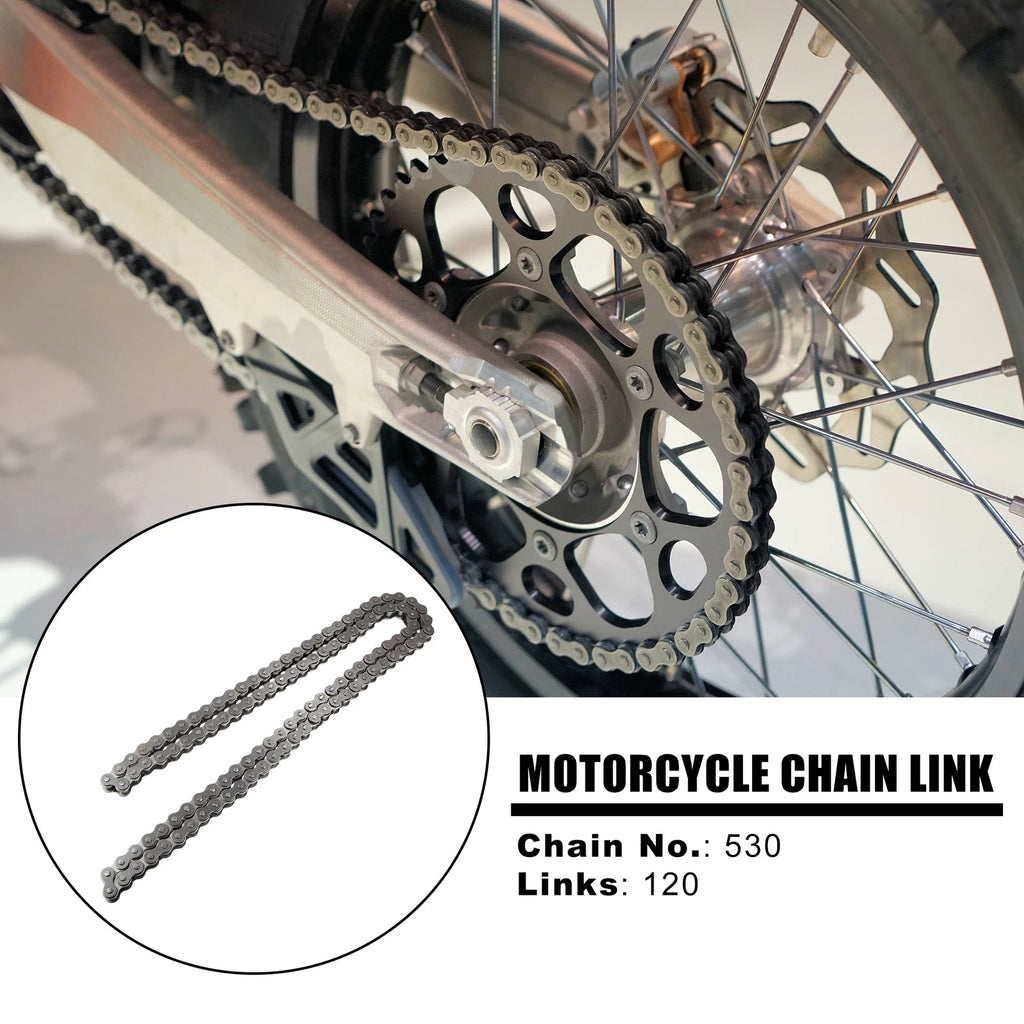 Motorcycle Chain 120 Link Replacement Non O-Ring for ATV Dirt Bike (120)