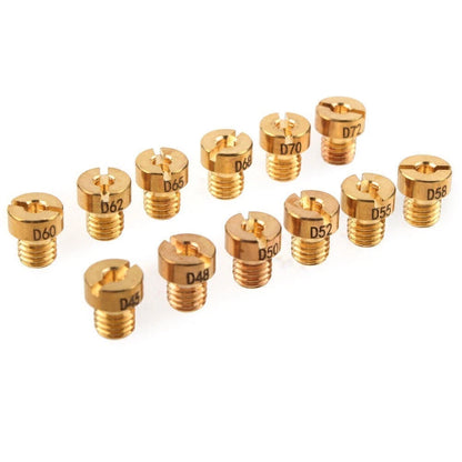 12x Carburetor Main Jets for Dellorto SHA PHBG (#45-#72)