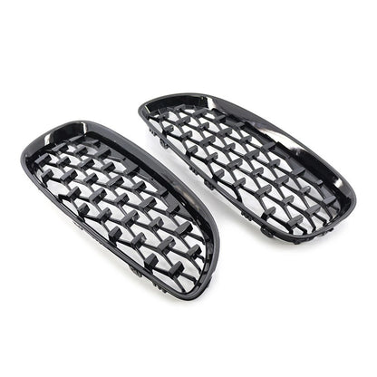 2X Front Upper Bumper Mesh Grille for BMW Z4 E89 (2009–2016) Gloss Black