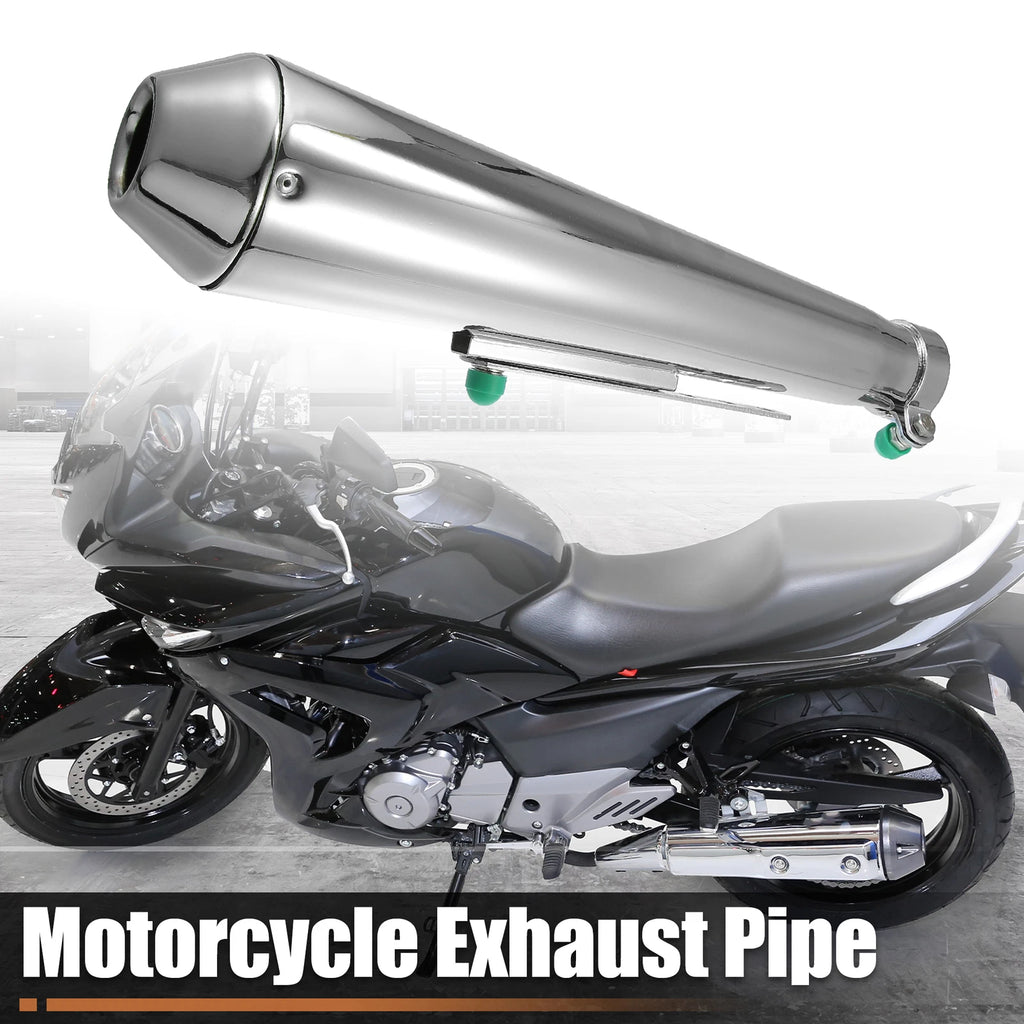 Exhaust Muffler Pipe for Motorcycle (1.42'' Inlet, Chrome)