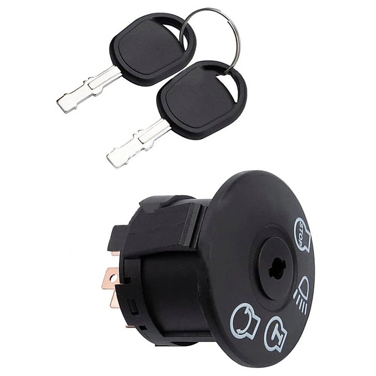 1 PC 7 Pins Black Starter Ignition Switch with 2 Keys for John Deere 155C/L100