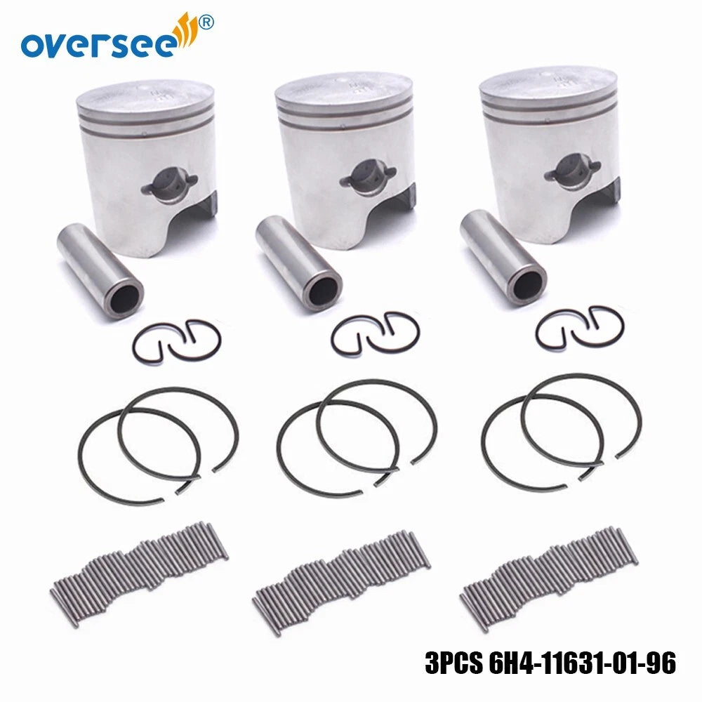 3PCS Piston & Rings & Pin Kit STD for Yamaha Outboard 40-50HP (2T)