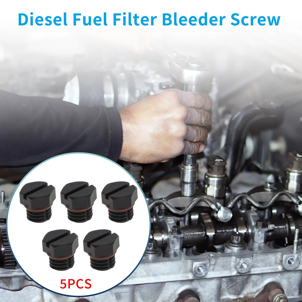 Diesel Fuel Filter Bleeder Screw 5 Pack for Chevrolet Silverado 2500HD (2001–2012)