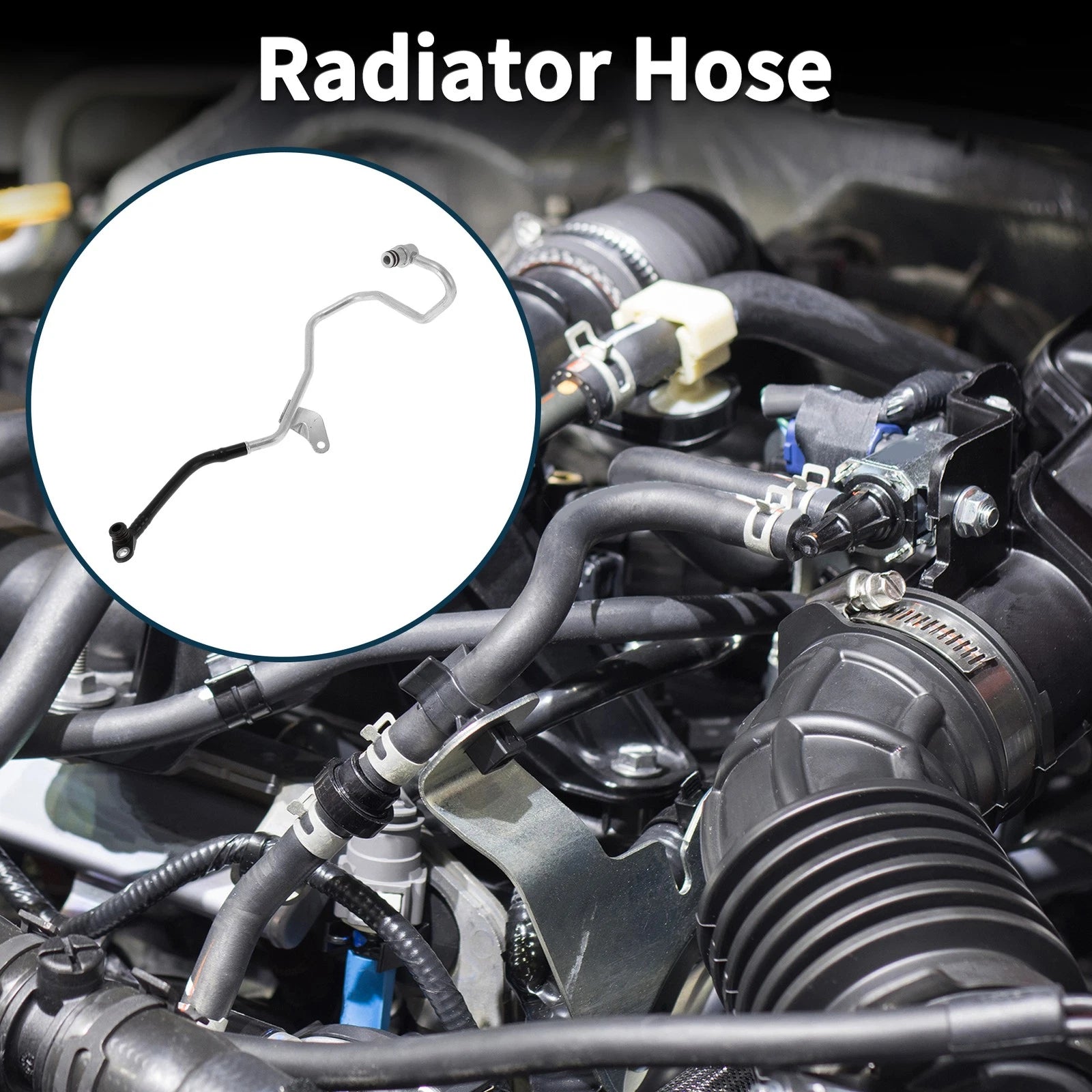 Radiator Hose Replacement for Mercedes-Benz (2003–2012) Black Silver Tone