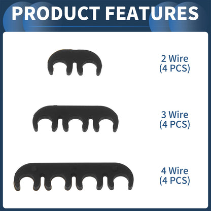 12pcs Spark Plug Wire Dividers for Ford Chevy (Fits 7mm 8mm Wires)