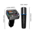 Bluetooth Karaoke Microphone MP3 Player FM Transmitter Charger for Universal (12V-24V)
