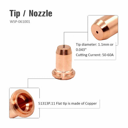 40 pcs Plasma Electrodes & Nozzles Set for IPT-40 PT40 Torch