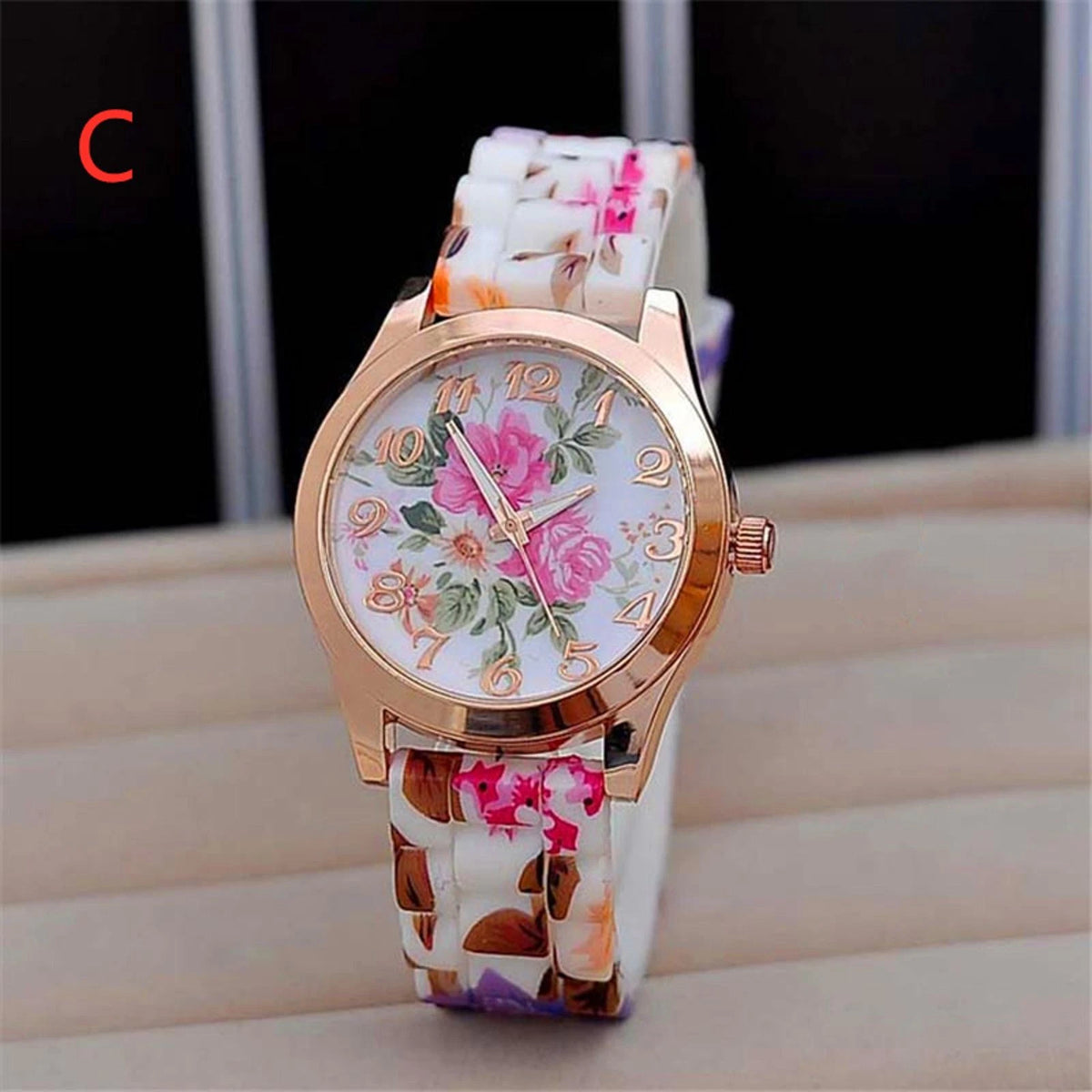 Silicone Band Watch for Quartz Analog (No specific make/model provided)