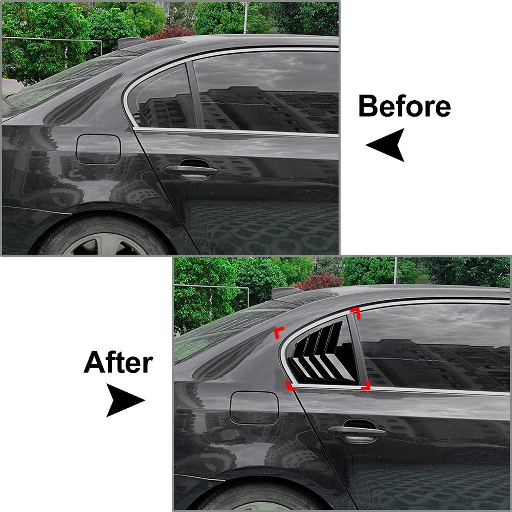 Rear Window Shutter Louver Cover Trim for BMW 5 Series E60 E61 (2004–2010)