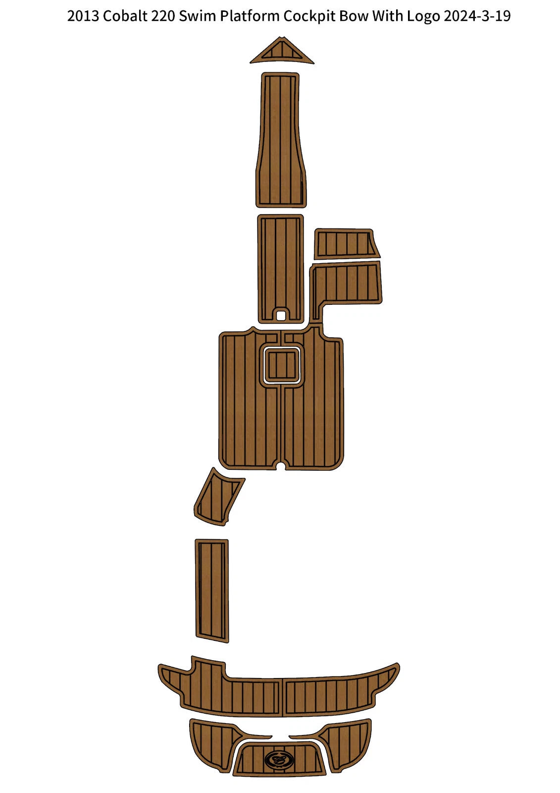 EVA Teak Decking Flooring Mat for Cobalt 220 (2013)